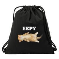 Eepy Cat Sleepy Cat Meme Drawstring Bag