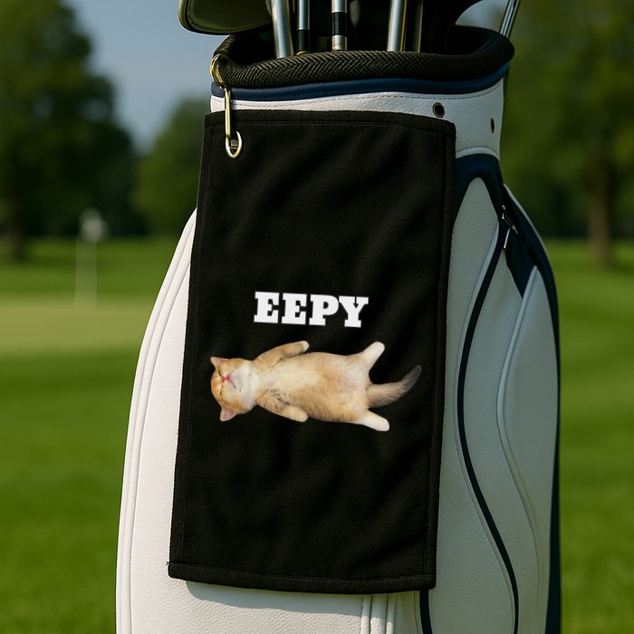 Eepy Cat Sleepy Cat Meme Golf Towel