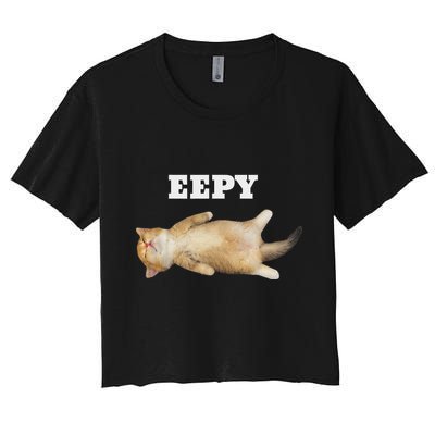 Eepy Cat Sleepy Cat Meme Crop Top