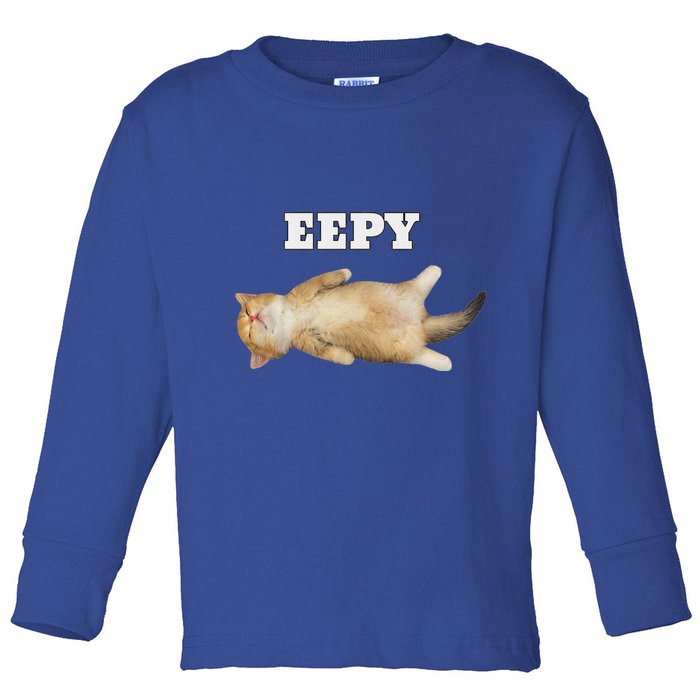 Eepy Cat Sleepy Cat Meme Toddler Long Sleeve Shirt