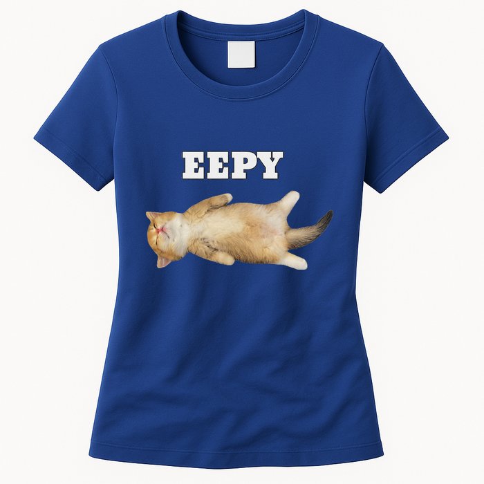 Eepy Cat Sleepy Cat Meme Womens T-Shirt