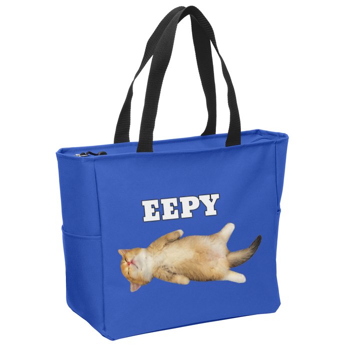 Eepy Cat Sleepy Cat Meme Zip Tote Bag