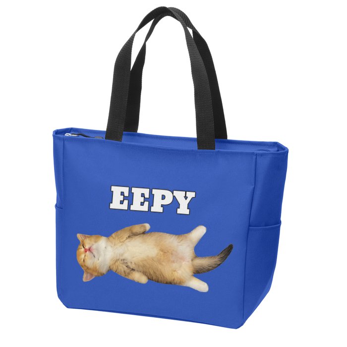Eepy Cat Sleepy Cat Meme Zip Tote Bag