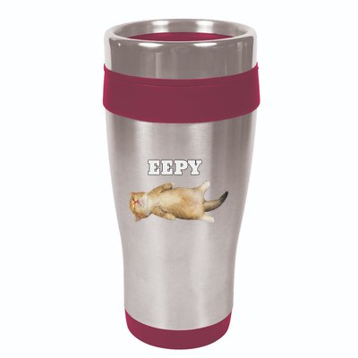 Eepy Cat Sleepy Cat Meme 16oz Travel Tumbler