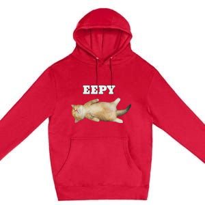 Eepy Cat Sleepy Cat Meme Premium Pullover Hoodie