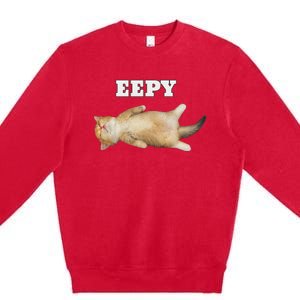 Eepy Cat Sleepy Cat Meme Premium Crewneck Sweatshirt