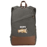 Eepy Cat Sleepy Cat Meme Cotton Canvas Backpack