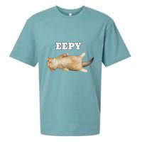 Eepy Cat Sleepy Cat Meme Sueded Cloud Jersey T-Shirt