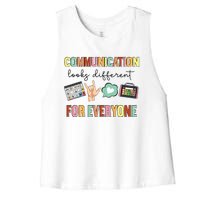 Effective Communication Strategies for Speech Therapy Women's Racerback Cropped Tank