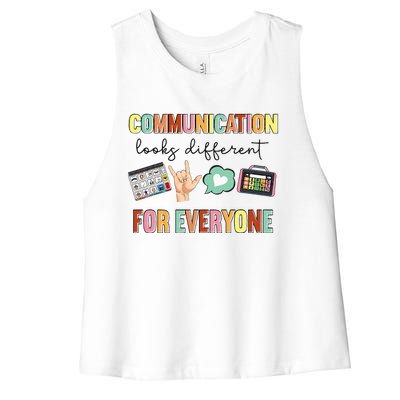 Effective Communication Strategies for Speech Therapy Women's Racerback Cropped Tank