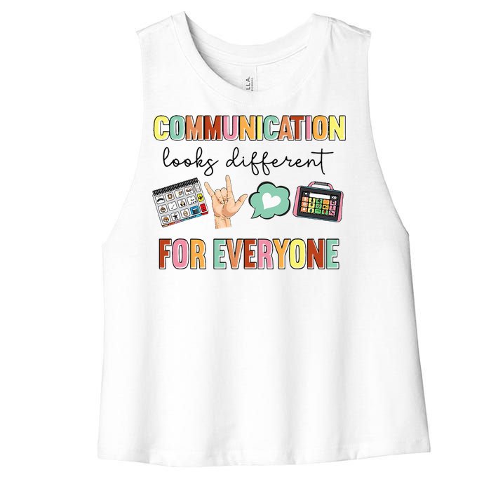 Effective Communication Strategies for Speech Therapy Women's Racerback Cropped Tank