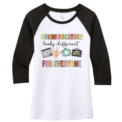 Effective Communication Strategies for Speech Therapy Women's Tri-Blend 3/4-Sleeve Raglan Shirt