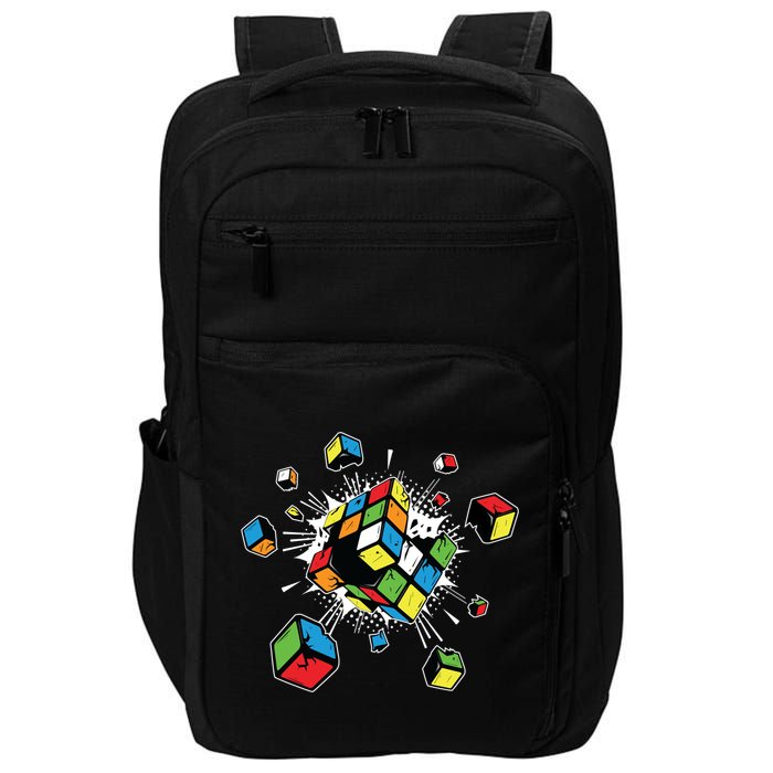 Exploding Cube Speed Cubing Puzzle Master Cool Gift Impact Tech Backpack
