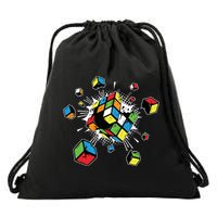 Exploding Cube Speed Cubing Puzzle Master Cool Gift Drawstring Bag