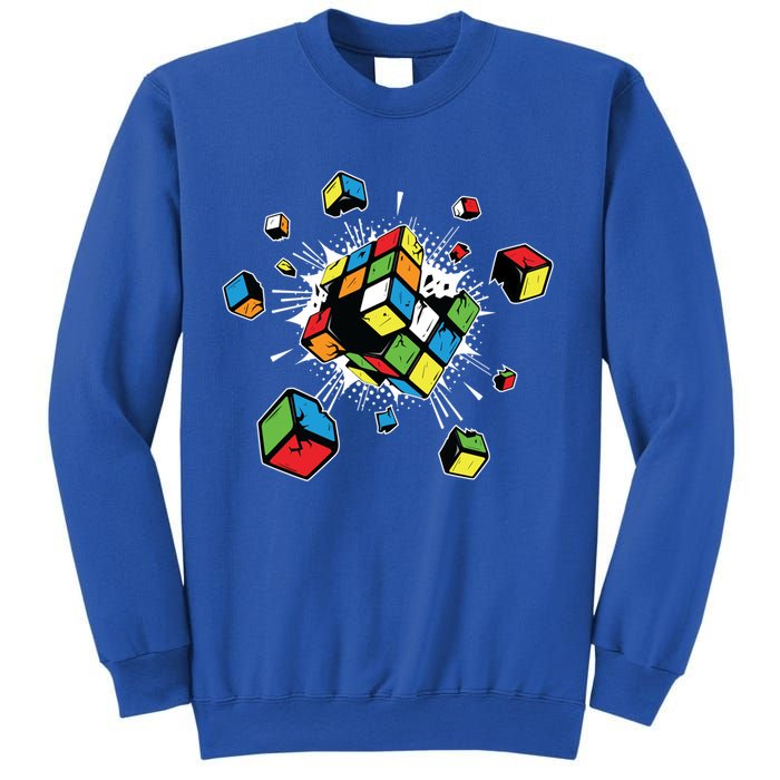 Exploding Cube Speed Cubing Puzzle Master Cool Gift Sweatshirt