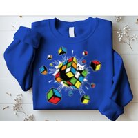 Exploding Cube Speed Cubing Puzzle Master Cool Gift Sweatshirt