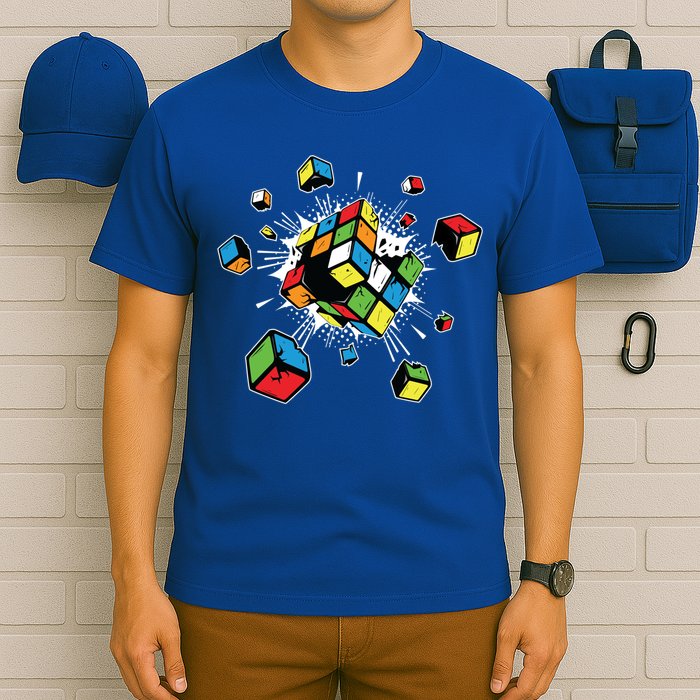 Exploding Cube Speed Cubing Puzzle Master Cool Gift T-Shirt