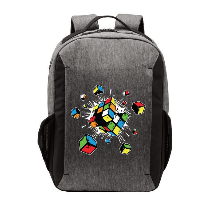 Exploding Cube Speed Cubing Puzzle Master Cool Gift Vector Backpack