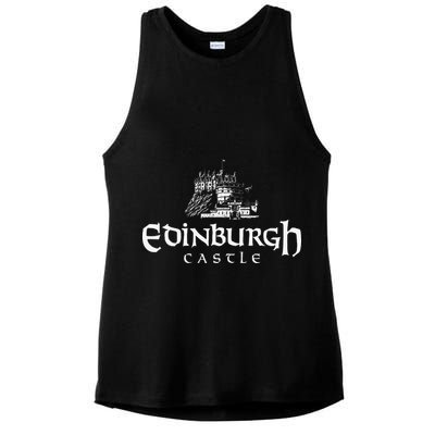 Edinbugh Castle Scotland Ladies PosiCharge Tri-Blend Wicking Tank