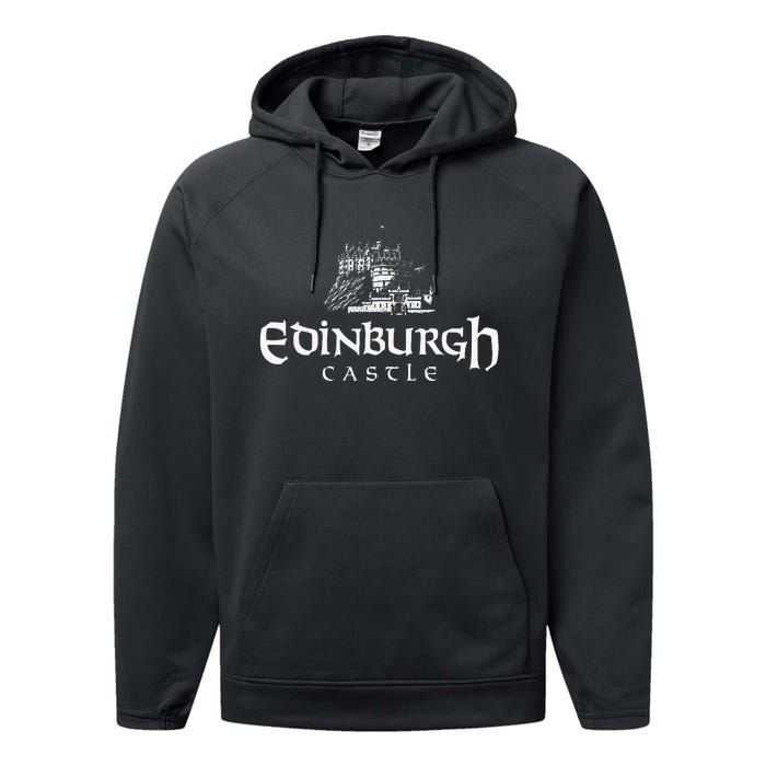 Edinbugh Castle Scotland Performance Fleece Hoodie