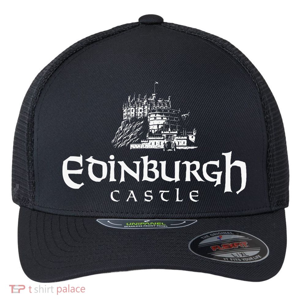 Edinbugh Castle Scotland Flexfit Unipanel Trucker Cap