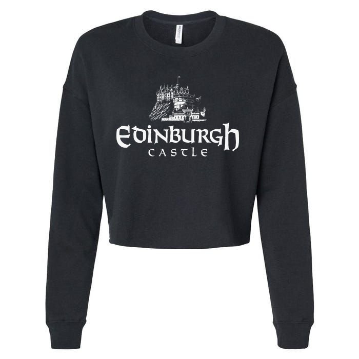 Edinbugh Castle Scotland Cropped Pullover Crew