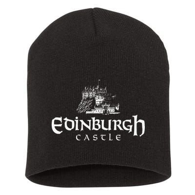 Edinbugh Castle Scotland Short Acrylic Beanie