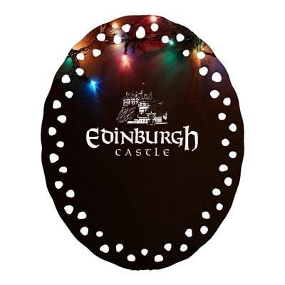 Edinbugh Castle Scotland Ceramic Oval Ornament