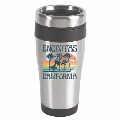 Encinitas California Summer Vacation Vintage 16oz Travel Tumbler