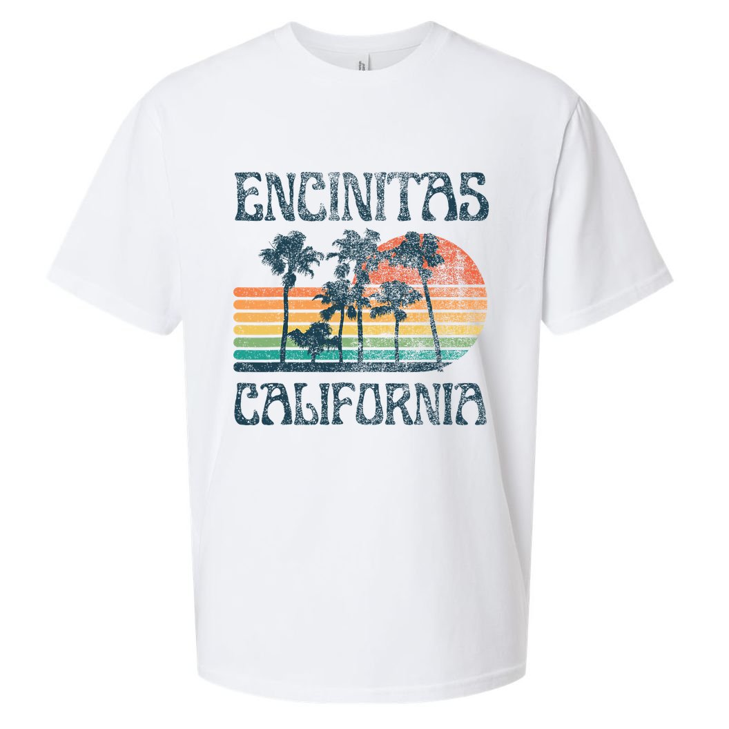 Encinitas California Summer Vacation Vintage Sueded Cloud Jersey T-Shirt
