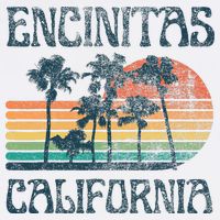 Encinitas California Summer Vacation Vintage Doggie Tank