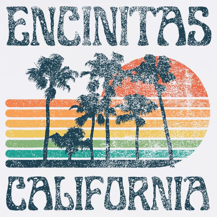 Encinitas California Summer Vacation Vintage Doggie Tank