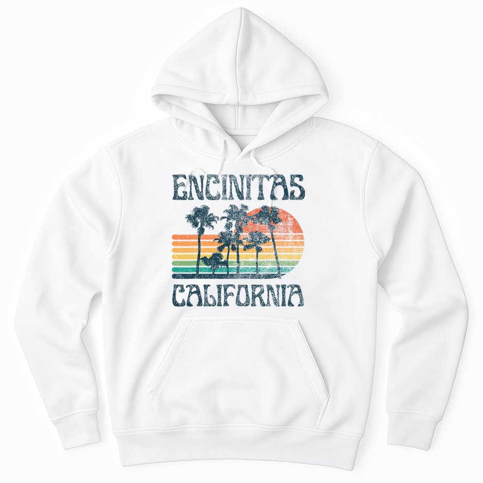 Encinitas California Summer Vacation Vintage Hoodie