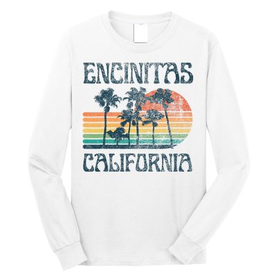 Encinitas California Summer Vacation Vintage Long Sleeve Shirt