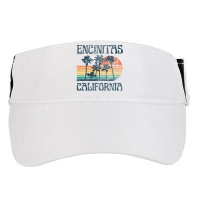 Encinitas California Summer Vacation Vintage Adult Drive Performance Visor