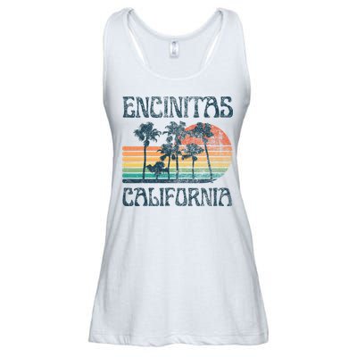 Encinitas California Summer Vacation Vintage Ladies Essential Flowy Tank