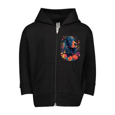 English Cocker Spaniel in the Garden Spring Flowers Cute Dog Toddler Zip Fleece Hoodie