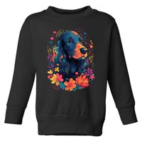 English Cocker Spaniel in the Garden Spring Flowers Cute Dog Toddler Sweatshirt