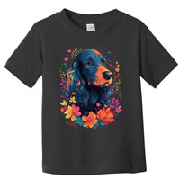 English Cocker Spaniel in the Garden Spring Flowers Cute Dog Toddler T-Shirt