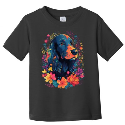 English Cocker Spaniel in the Garden Spring Flowers Cute Dog Toddler T-Shirt