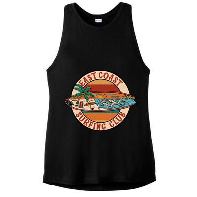 East Coast Surfing Club Summer Paradise Ladies PosiCharge Tri-Blend Wicking Tank
