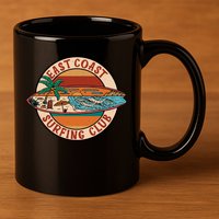 East Coast Surfing Club Summer Paradise 11oz C Handle Ceramic Mug