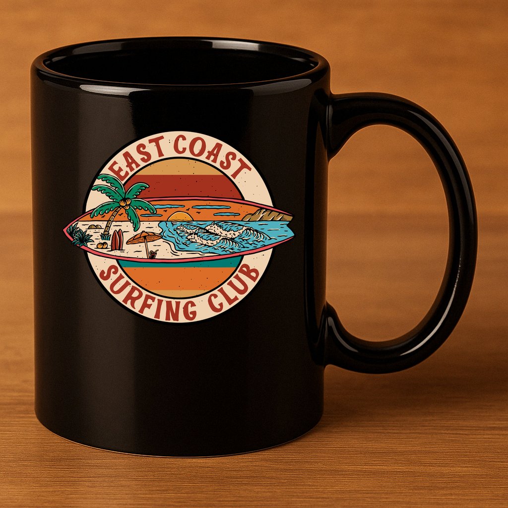 East Coast Surfing Club Summer Paradise 11oz C Handle Ceramic Mug