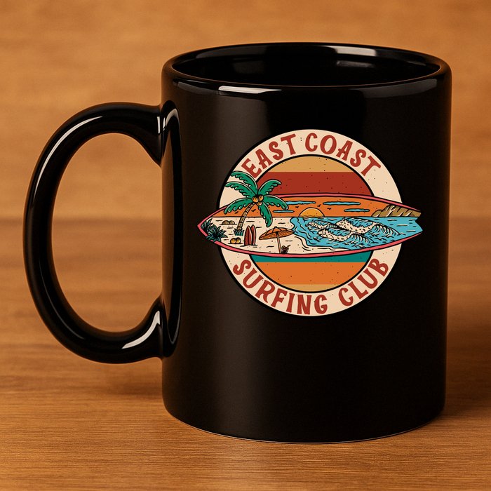 East Coast Surfing Club Summer Paradise 11oz C Handle Ceramic Mug