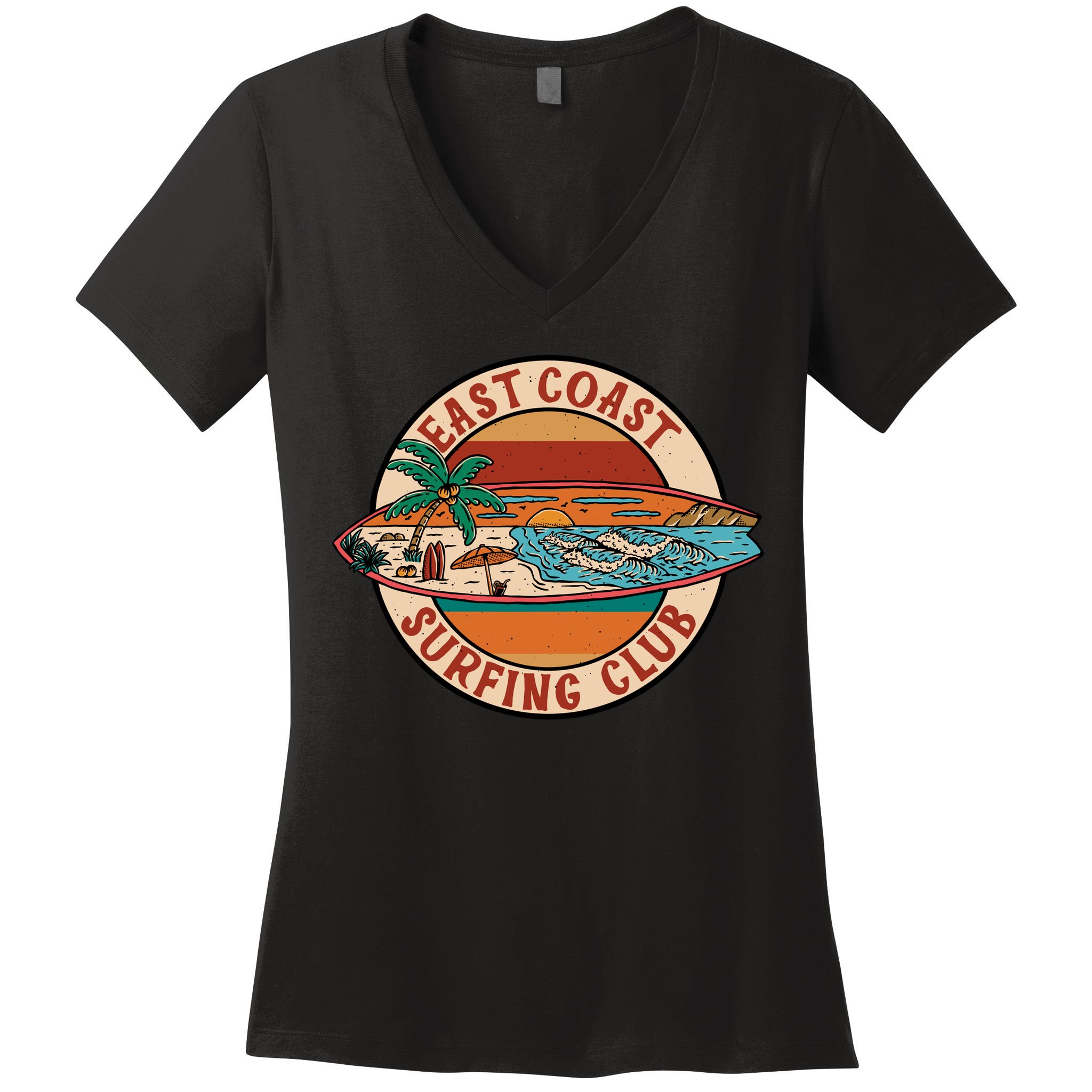 East Coast Surfing Club Summer Paradise Women's V-Neck T-Shirt