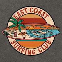 East Coast Surfing Club Summer Paradise Cotton Canvas Backpack