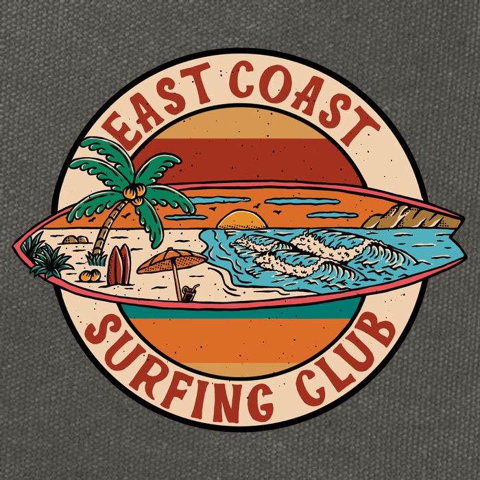 East Coast Surfing Club Summer Paradise Cotton Canvas Backpack