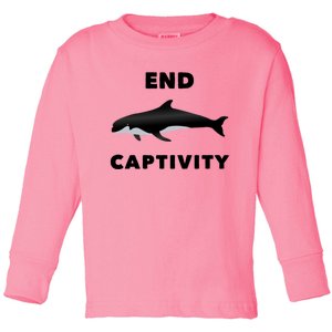 End Captivity Save The Whales Meaningful Gift Toddler Long Sleeve Shirt