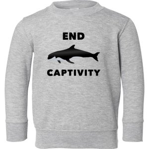 End Captivity Save The Whales Meaningful Gift Toddler Sweatshirt