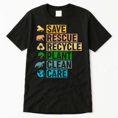 Earth Clean Seas Save The Recycle Planet Gift Tall T-Shirt